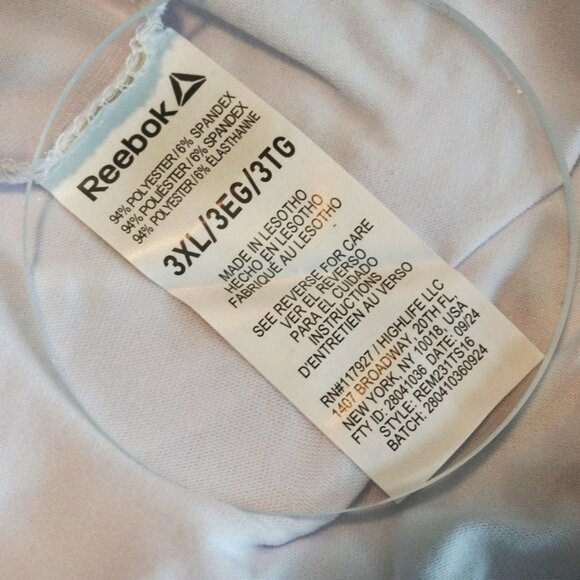 Reebok Stark White Classic Delta Core Short Sleeve Athletic Tee Men’s 3XL - Picture 7 of 7